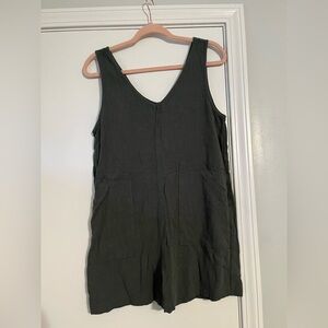 Double Zero Dark Green Sleeveless Romper